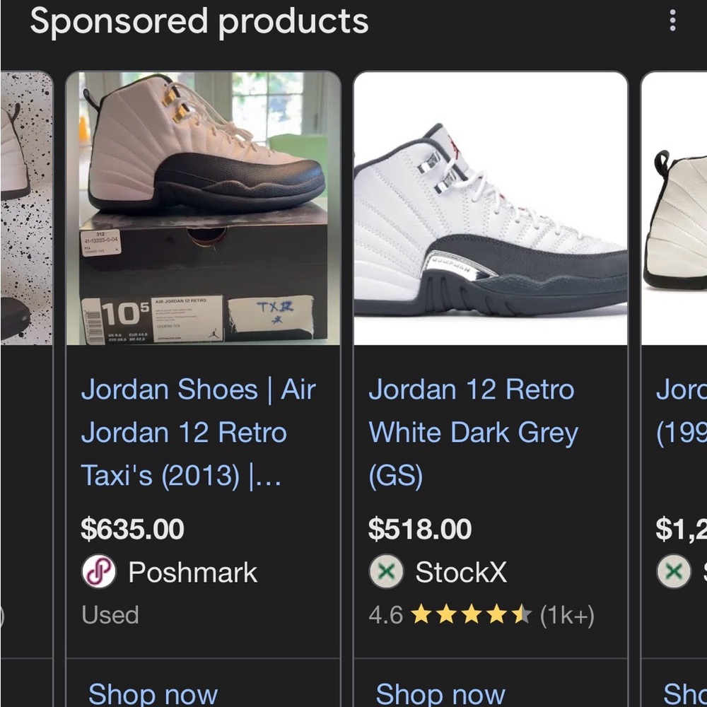 Air Jordan 12 Retro ‘Dark Grey’ 2019 Sneakers - [Size 12] - Authentic - Picture 2 of 7